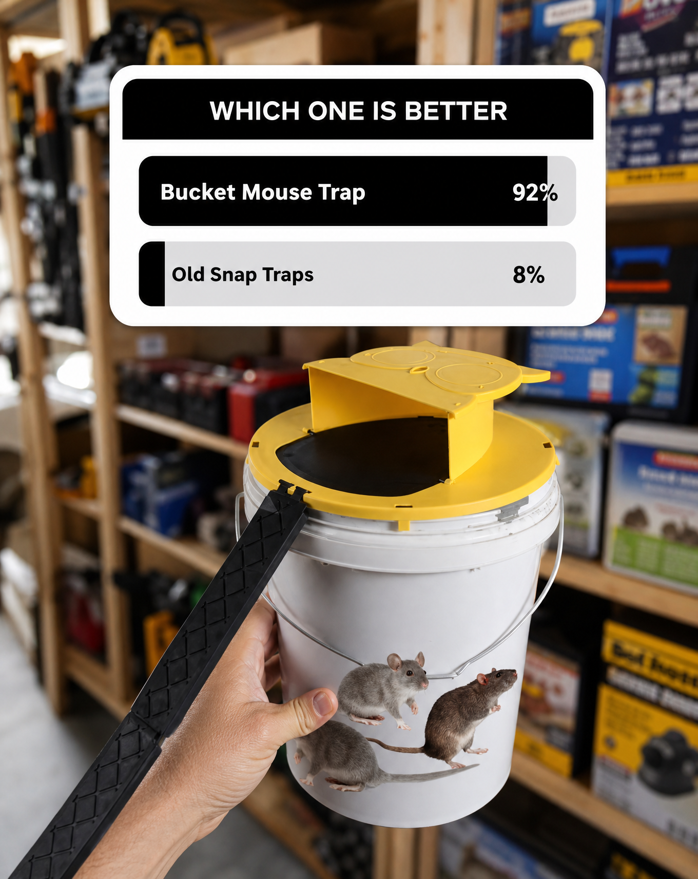 SnapShield™ Bucket Mouse Trap