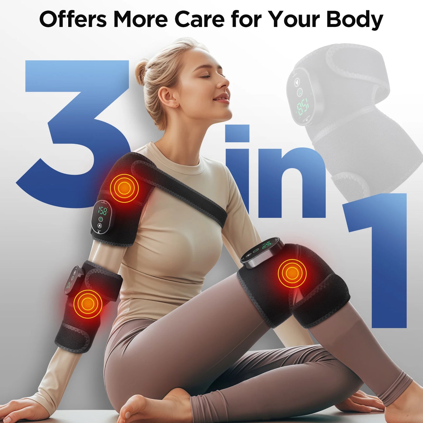 ThermaRelief 3-in-1 | Heated Massage Therapy Brace