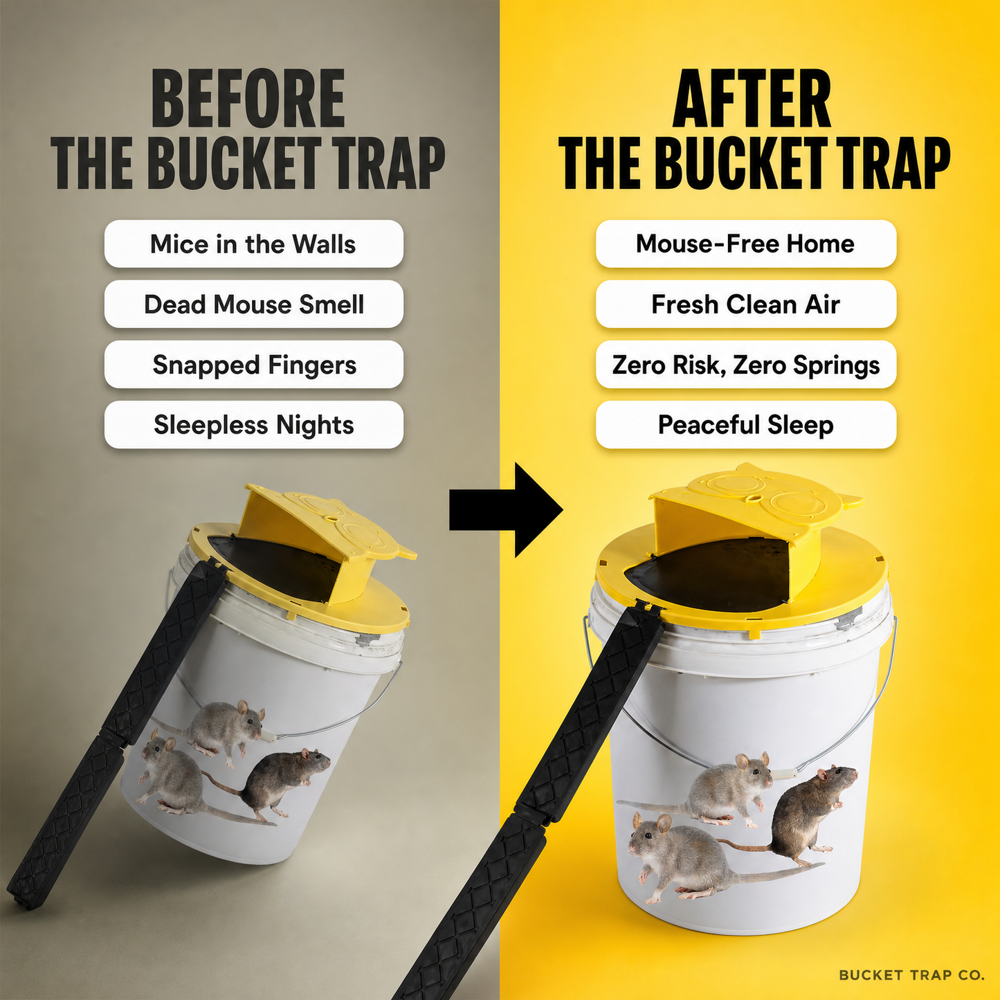 SnapShield™ Bucket Mouse Trap